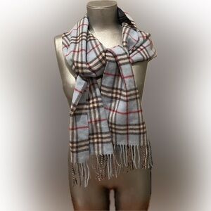 Burberry Plaid Cashmere Scarf